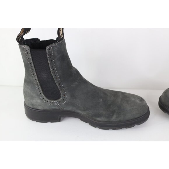 Vtg Blundstone EU 6.5 US Mens 7.5 Womens 9.5 Suede Leather Chelsea Boots Gray main image 7
